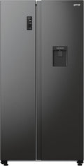 Gorenje NRR 9185 EABXLWD Side by Side Kühl-Gefrierkombination, Made in Europe, EEK E, NoFrostPlus, Inverter-Kompressor, Crisp Zone, ConvertActive Zone, FastFreeze, 178,6 cm, schwarz