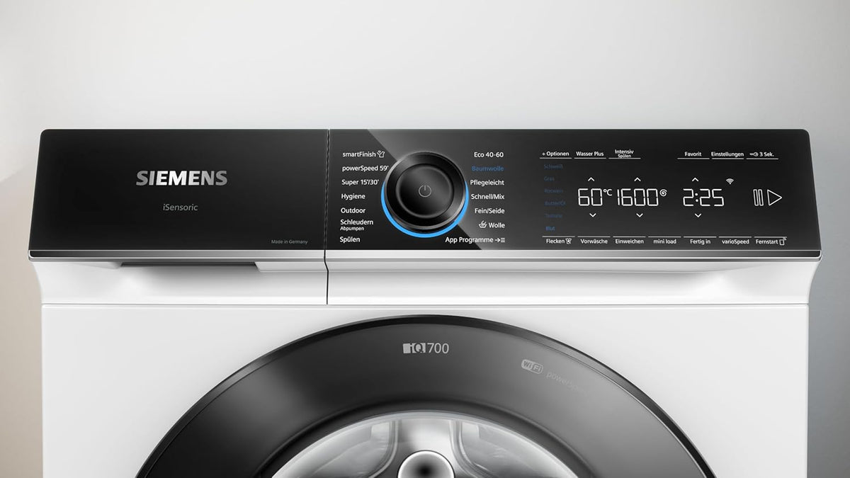 Siemens WM14N223 Waschmaschine iQ300, Frontlader mit 7kg Fassungsvermgen, 1400 UpM, speedPack L, LED-Display,Outdoor-Programm, Wei, 60cm