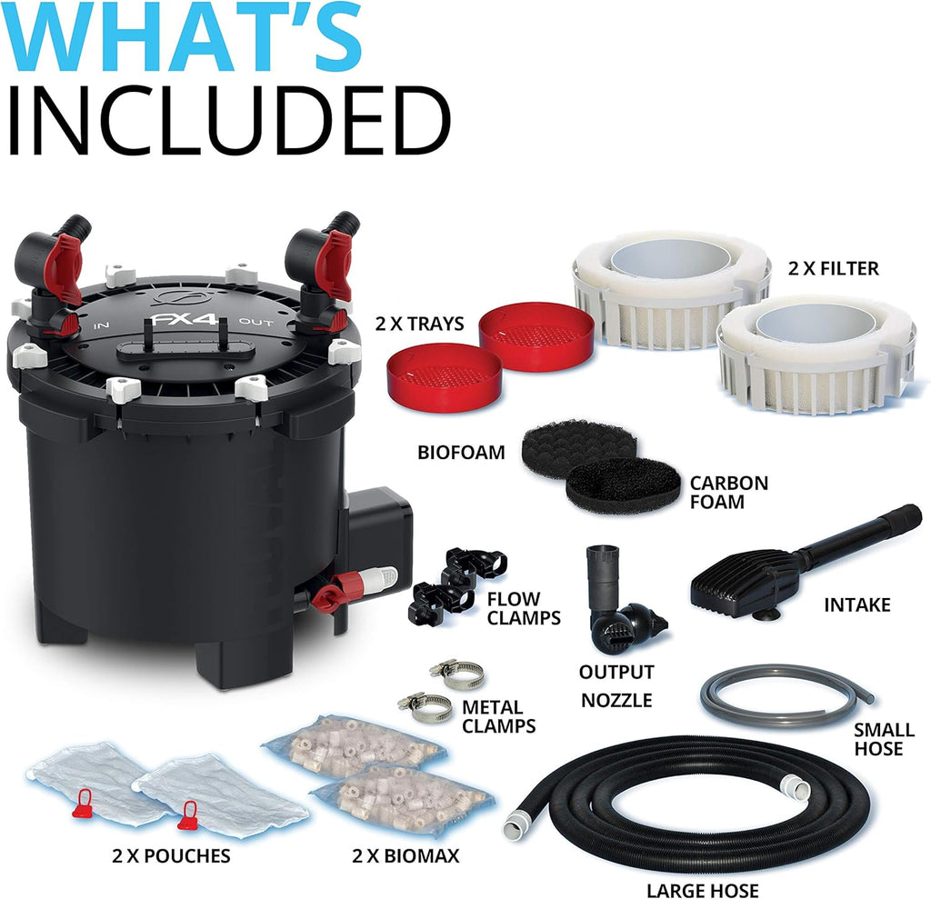 Fluval A214 FX4 Hochleistungs-Außenfilter, für Aquarien mit einerKapazitätvonbiszu1.000Lgeeignet