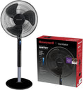 Honeywell Advanced QuietSet Oszillierender Standventilator (5 Geschwindigkeitseinstellungen, Timer-Funktion, Oszillation 70°, Höhenverstellung, Fernbedienung, Einfach zu benutzen) HSF600B