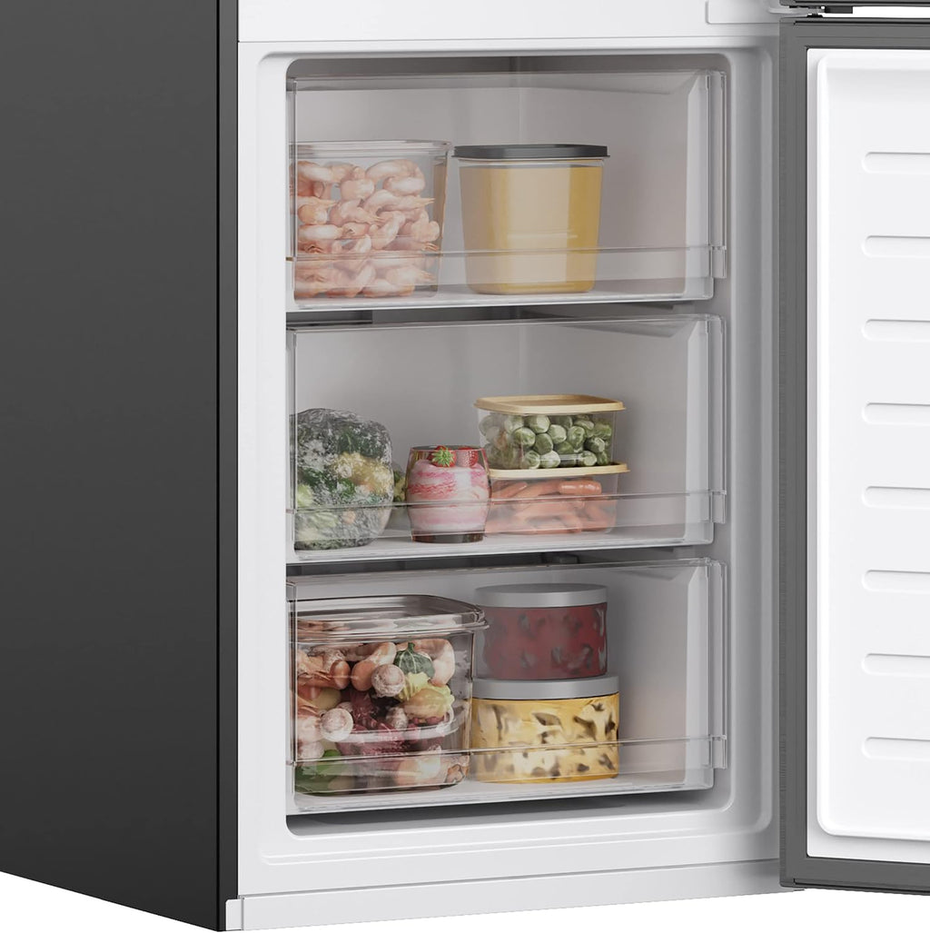 Hoover HOCE7618DX 2D Kühl-Gefrier-Kombination/Freistehend/Total No Frost/WiFi Connected & Smart hOn–App/Externes elektronisches Display/Inox Look