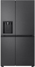 LG GSJC40EPPE Side-by-Side Kühlschrank mit Gefrierfach (641 L, Energieklasse E) mit Door-in-Door, Multi-Airflow, Eis- und Wasserspender, UVNano, Total No Frost, Schwarz