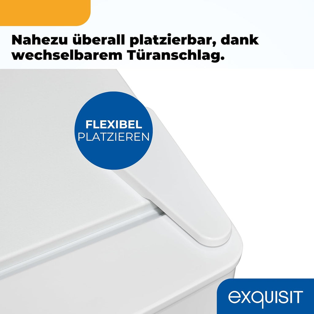 Exquisit Kühl-Gefrierkombination KGC5232-60-E-040C | 173 l Nutzinhalt, Energieklasse C, 40 dB, Wechselbarer Türanschlag, Automatische Abtauung, 142,5 cm, Weiß