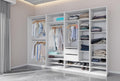 Marmex Garderobenschrank-Set TRES B, großes, breites Schrankset für das Schlafzimmer ohne Türen, Kleiderschrank mit Kleiderstangen, Einlegeböden für Kleidung, Schuhe 320x206x51 (weiß)