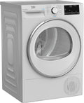 Beko B3T42239 Wäschetrockner 8KG, Frontlader Wärmepumpentrockner, Allergikergeeignet, 15 Programme, Dampffunktion, Multifunktionsdisplay, Aquawave Schontrommel, Weiß