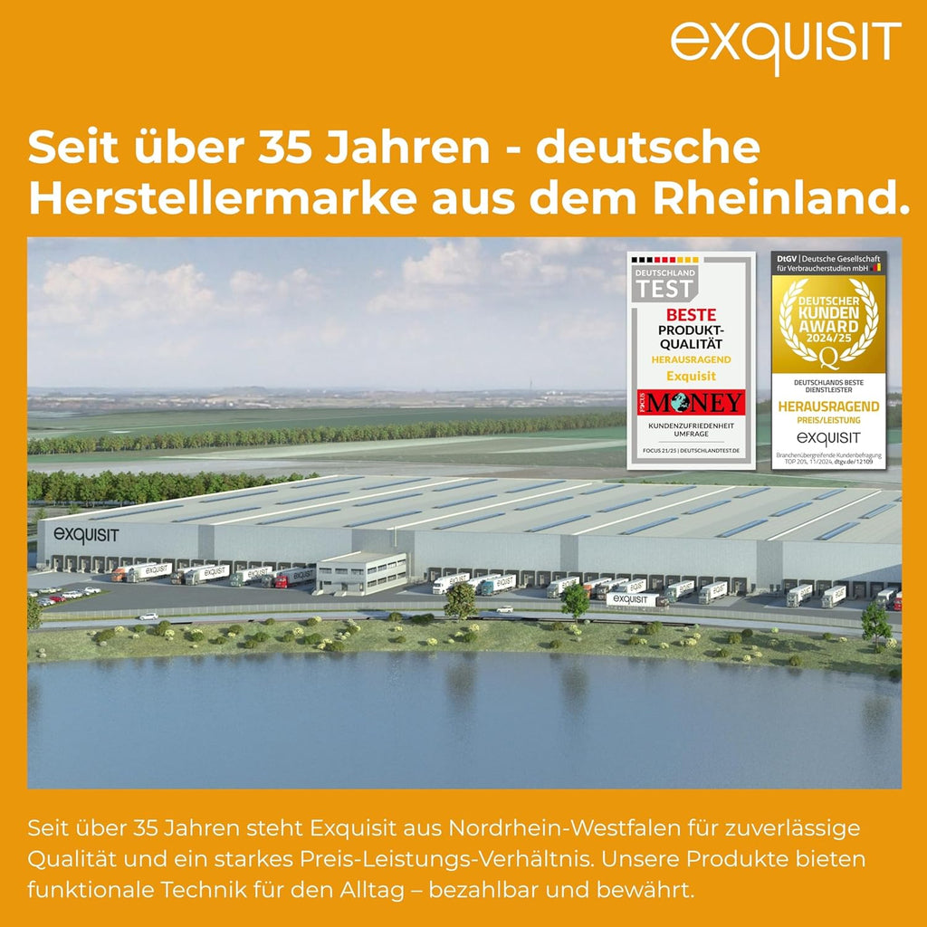 Exquisit Kühl-Gefrierkombination No Frost | 193 l, No Frost Kühlschrank, Energieklasse E, 41 dB, LED, 160 x 51 x 61 cm | KGC5195-65-NF-330E silber