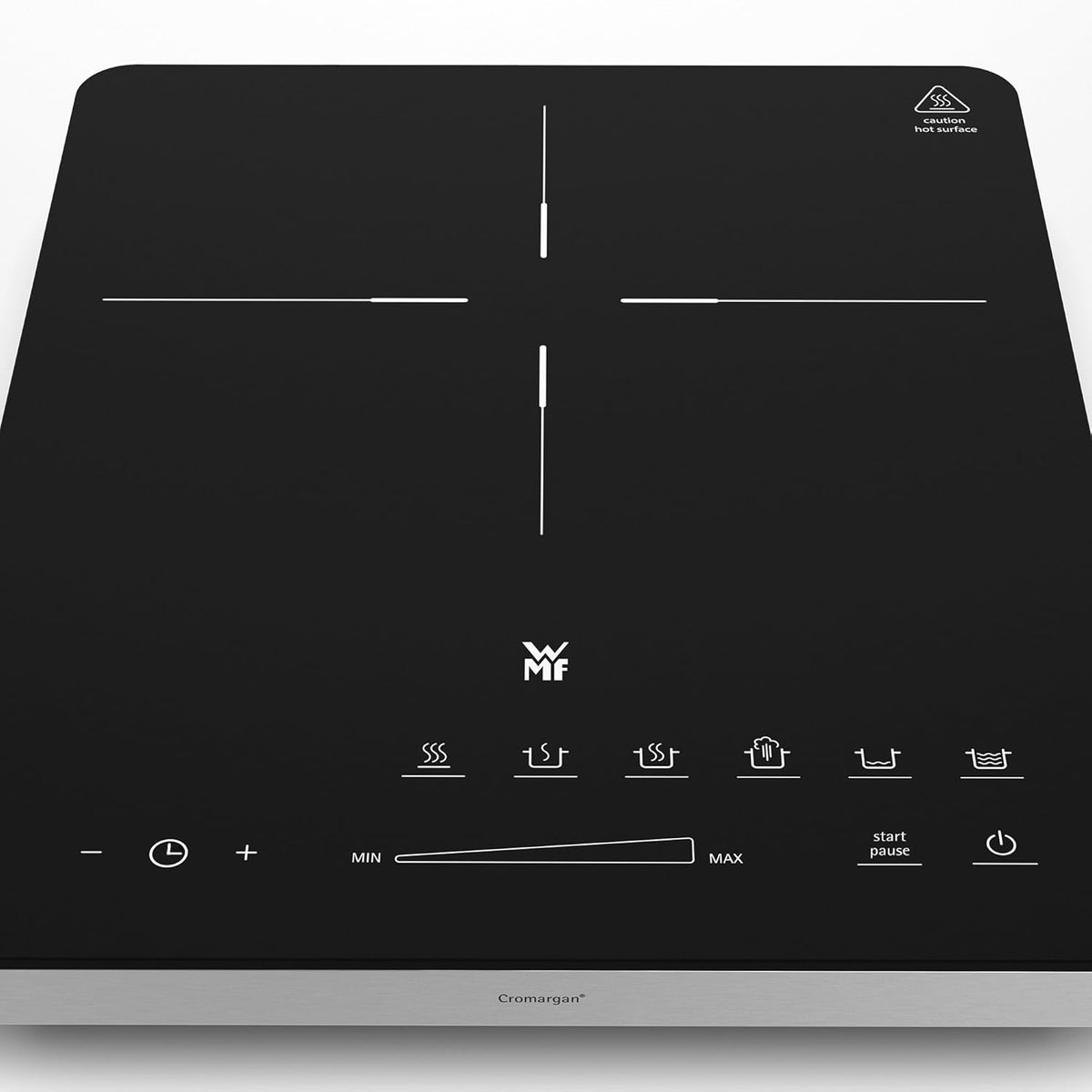WMF Kult X Doppel- Induktionskochfeld 2 Platten, Kochplatte bis 28 cm, 2 Kochzonen, 8 Stufen, Topferkennung,Touch-Display, Glaskeramik, Timer-Funktion, 3500 W