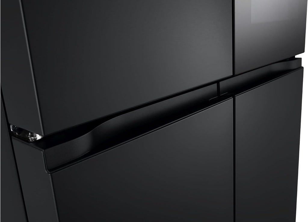 LG GMV860EPDE SLIM Multi-Door Kühlschrank mit Gefrierfach (530 L, Energieklasse E) mit InstaView, Express Freeze, AI Smart Learner, Total No Frost, Schwarz