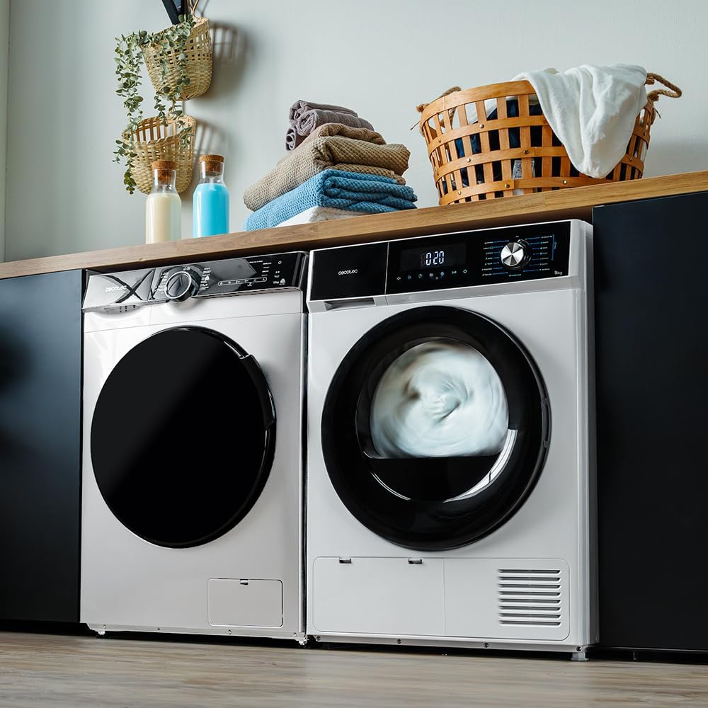 Cecotec Wäschetrockner 9Kg Bolero Dresscode Dry 9330. Entspricht Energieeffizienzklasse A++, 15 Programme und Funktionen wie automatisches Trocknen, einfaches Bügeln, Stop&Go, Delay Start