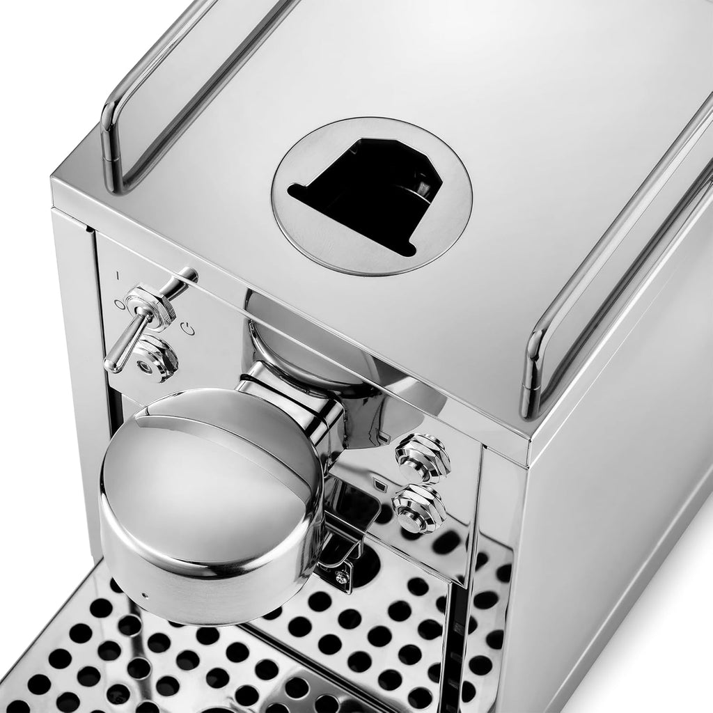 Die Original 2 Kaffeemaschine, Nespresso® kompatible Kapselmaschine, Espressomaschine aus Edelstahl, skandinavisches Design, langlebige, reparierbare Kaffeemaschine