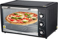 Mini Backofen 45 Liter mit Umluft | Elektrischer Drehspieß | 1800 Watt | Umluft Ofen | Pizzaofen | Innenbeleuchtung | Inkl. Backblech und Grillrost | Minibackofen | Kleiner Backofen | Miniofen