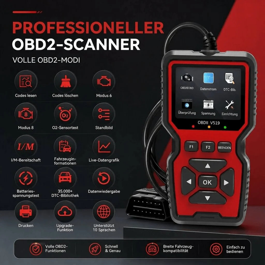 OBD2 Diagnosegerät mit Live Daten | Motordiagnost