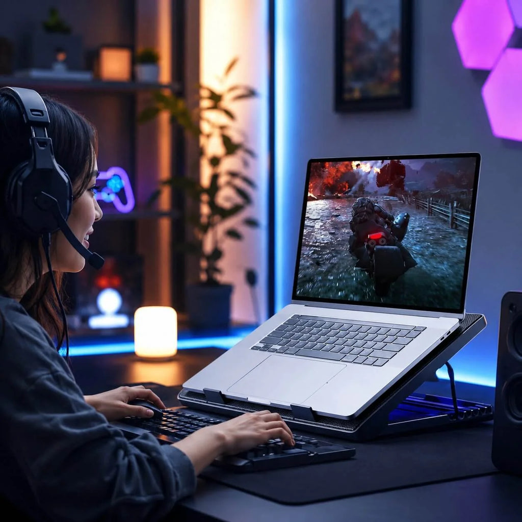 Laptop Ständer & Kühlpad mit 6 Lüftern | Kühlkron