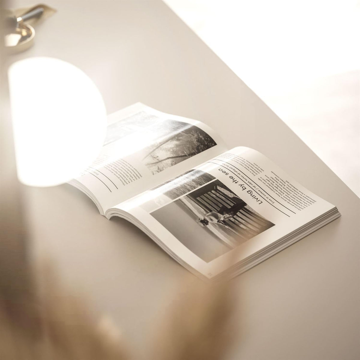 Lookway Schminktisch MADA Elite II mit LED-Spiegel – Eleganter Kaschmir oder Weiß Hochglanz, Wandmontage, Geräumige Schubladen (Kaschmir/Kaschmir Hochglanz)