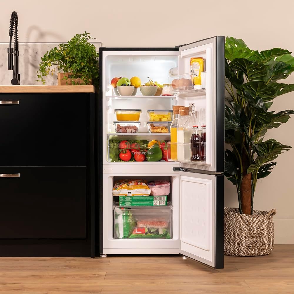 Cecotec Kombi Kühlschrank No Frost 117L Bolero CoolMarket Combi 117 DF Schwarz E. Klasse E, Schwarzer Kombi Kühlschrank, Defrost, Klasse E und Fast Freezing Modus