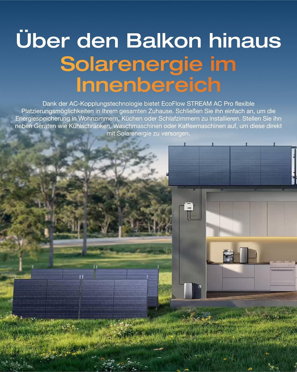 ECOFLOW Stream AC Pro 0% VAT, Balkonkraftwerk mit Speicher 1,92kWh,100% Kompatibel mit Allen Balkonkraftwerke, 2300W Dual AC-Anschlüsse, Kleine Verpackungsmängel, Produkt unbenutzt(Generalüberholt)