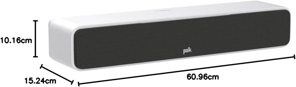 Polk Audio SIGS35CELWT Signature Elite ES35 Centerlautsprecher, schlanker, hochauflösender Center Lautsprecher, Hi-Res Zertifiziert, Dolby Atmos und DTS:X kompatibel, Weiß