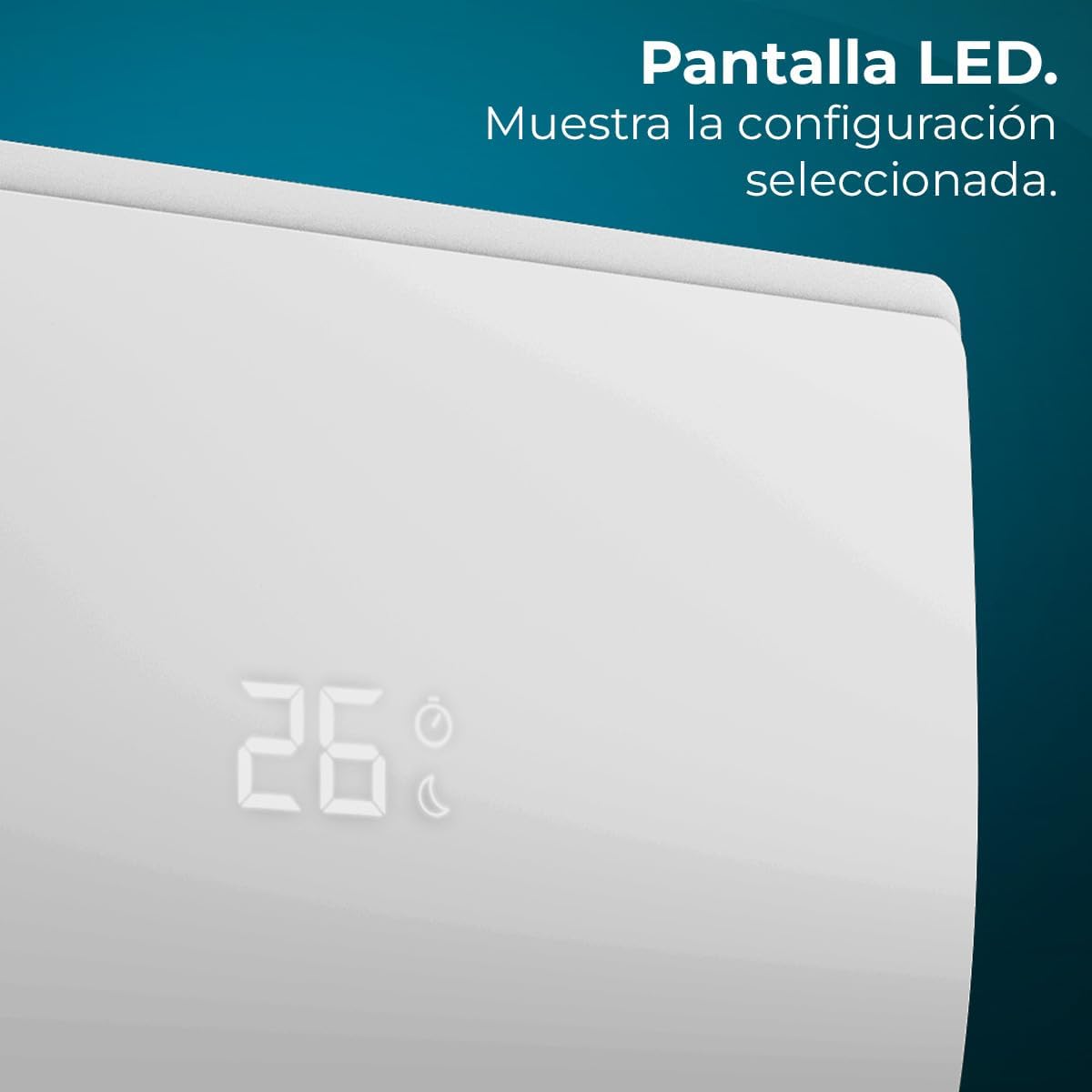 Cecotec Aire Acondicionado Split AirClima 9000 Smartfresh. 9000 BTU, Motor DC, Bomba de Calor, Mando a distancia, Pantalla LED, Sistema Inverter, 5 Modos, 8 Velocidades, Cobertura 16 m2 + compresor