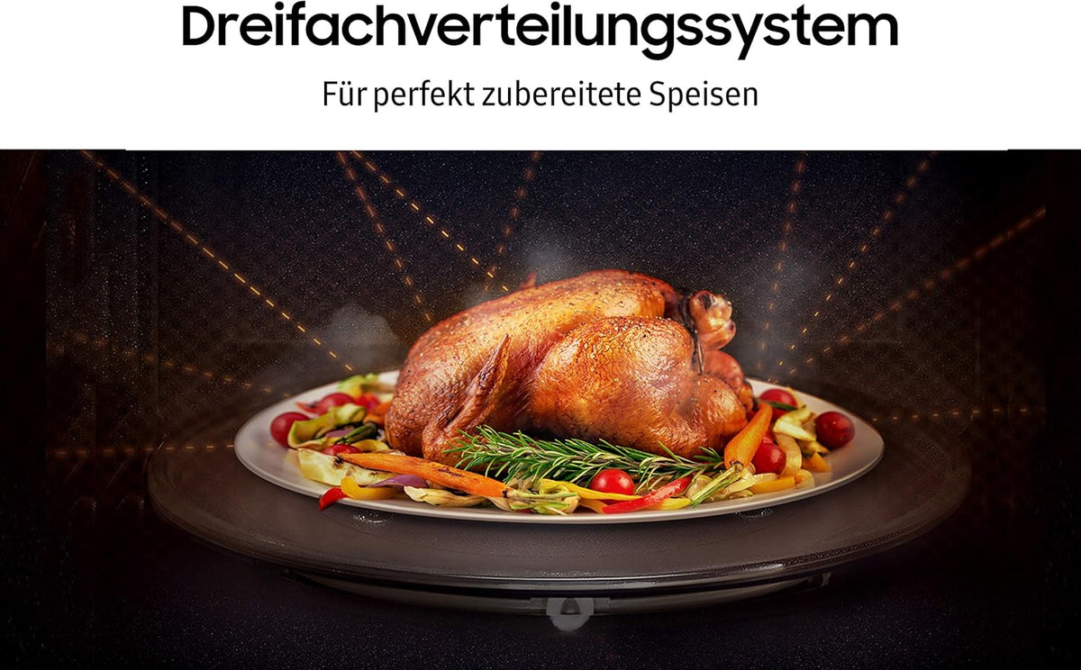 MW3500 Mikrowelle MS23K3614AW/EG / 800 W / 23 L Garraum / 48, 9 cm Breite / Kratzfester Keramik-Emaille-Innenraum / 6 Leistungsstufen / Weiß
