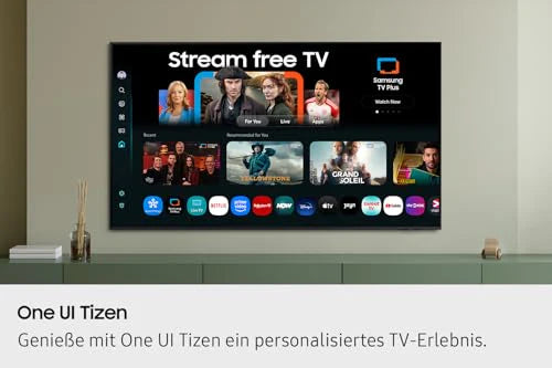 Samsung Crystal UHD U8079F 4K 43 Zoll (108 cm) LED Fernseher, Crystal Prozessor 4K, MetalStream Design, SmartThings, AI Upscaling, Gaming Hub, Knox Security, Kostenlose Inhalte, Smart TV
