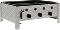 BBQ-Toro Edelstahl Gastrobräter | 3-flammig | 64 x 52 x 27 cm | Gastrogasgrill, Wurstbrater, Tisch Grill | Gastrogrill, Tischgasgrill, Gastischgrill, Bräter für Tisch & Gastronomie
