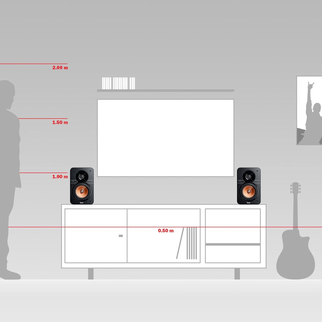 Teufel Ultima 20 - HiFi-Regallautsprecher, Kompakt & Leistungstark, Phase-Plug, Präziser Sound, 2-Wege-System, Bassreflex-Aufbau - Schwarz