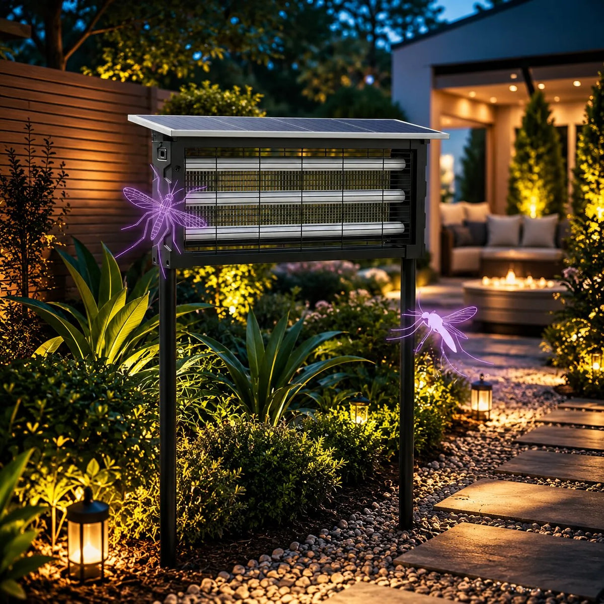 Elektrischer Insektenvernichter für den Garten | Dämmerfang