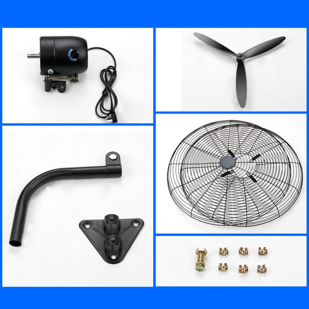 Industrieller Wandventilator (22/26/30 Zoll), Hochleistungs-Wandventilator Mit Hoher Luftgeschwindigkeit, 120°-Oszillation, Robuster Gewerbeventilator, 3 Geschwindigkeitsstufen, Geräuscharm