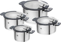 ZWILLING Simplify Kochtopf-Set 4-teilig, Mit Ausgießfunktion, Stay-Cool-Griffe, Induktionsgeeignet, Edelstahl, Silber