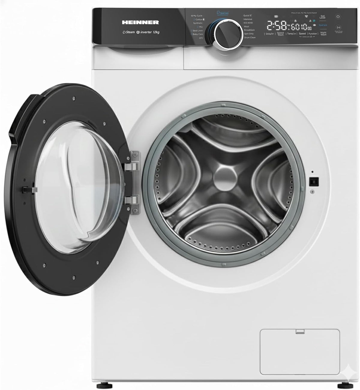 HWM-M1214IVKA+++ – 12 kg Frontlader-Waschmaschine, Inverter-Motor, 1400 U/min, Energieklasse A, LED-Display, 5 Jahre Garantie (Weiß, 12 KG)