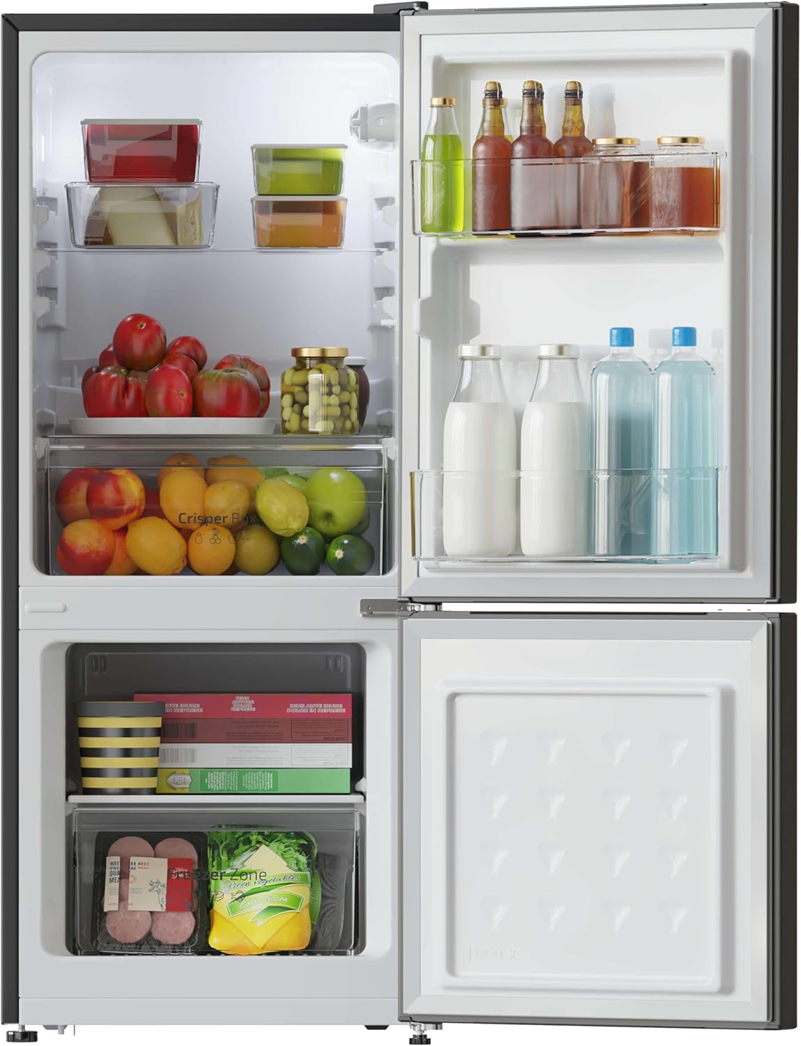Cecotec Kombi Kühlschrank No Frost 117L Bolero CoolMarket Combi 117 DF Schwarz E. Klasse E, Schwarzer Kombi Kühlschrank, Defrost, Klasse E und Fast Freezing Modus