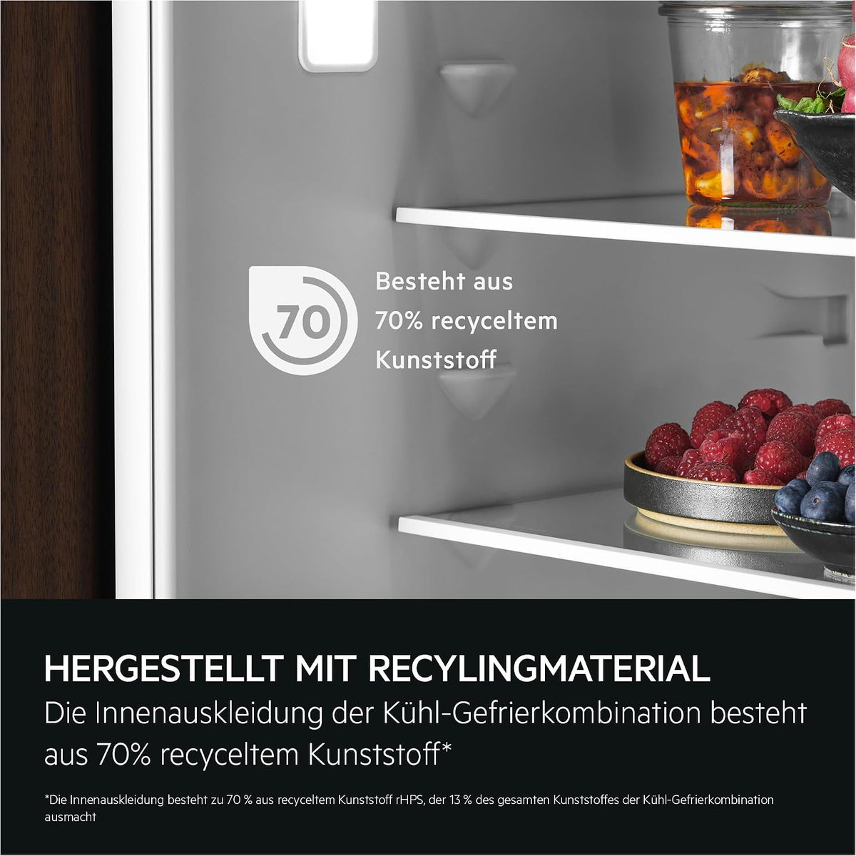 AEG Einbau‑Kühl‑Gefrierkombination 178cm, flüsterleise 27 dB, Serie 7000 NoFrost KI CoolAssist- automatische Frische ohne Abtauen, EEK A, Kühlen 182 L, Gefrieren 63 L, Zone 0°, Festtür, TC7CS181AF
