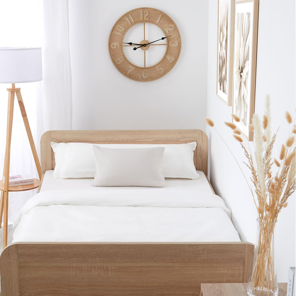Homestyle4u Komfortbett Bett Senioren Seniorenbett 120x200 Komforthöhe Natur Holz erhöhter Einstieg extra hoch | Artikel 3120