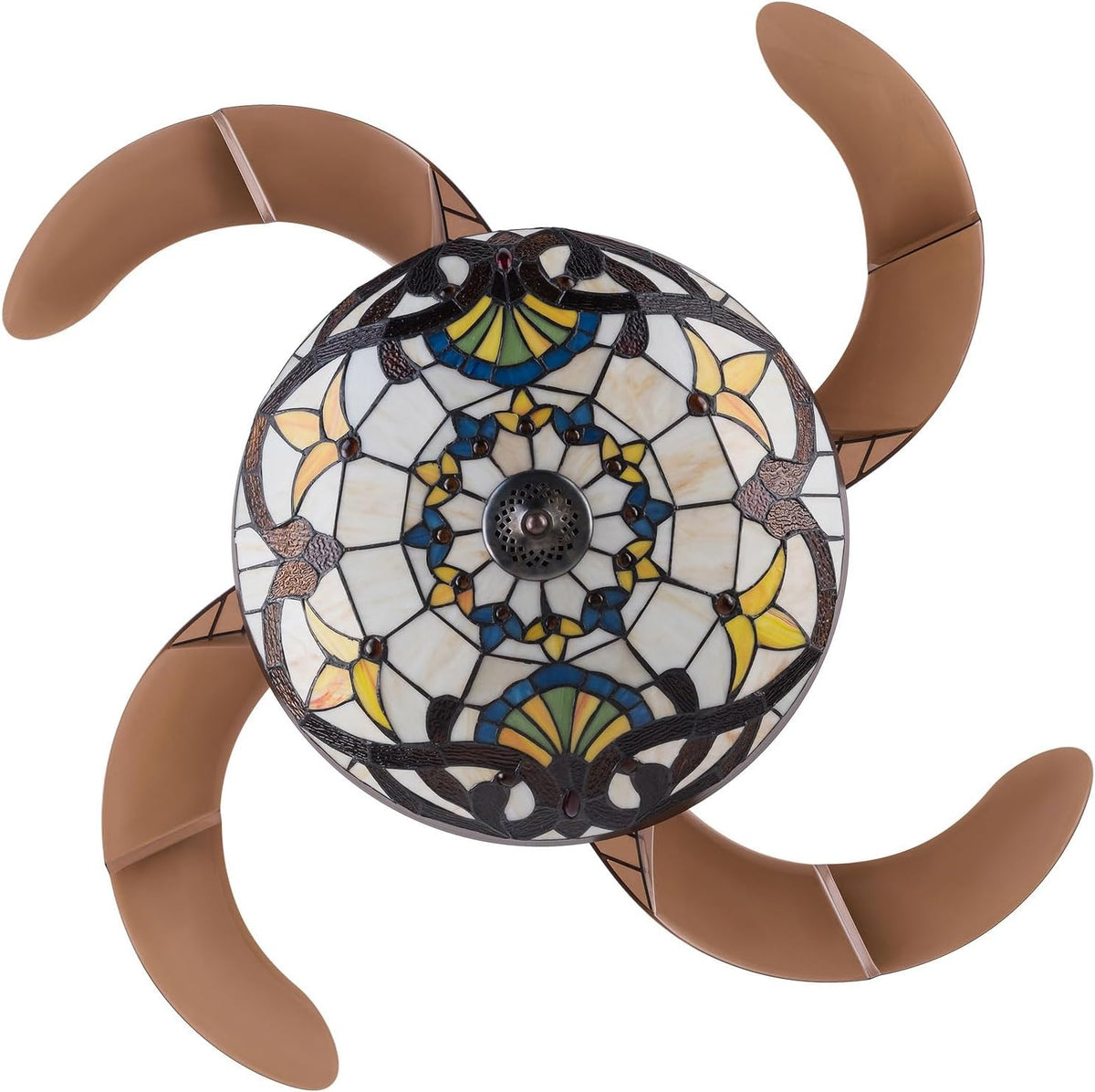 42-Zoll Ventilator Deckenleuchte LED Deckenventilator mit Licht und Fernbedienung 3 Farbtemperatur und 6 Geschwindigkeiten mit 4 Klingen offen-schließen Gestaltung Sommer- Winterbetrieb