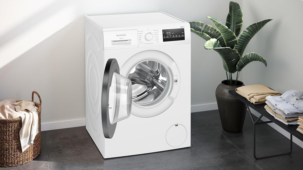 Siemens WM14N223 Waschmaschine iQ300, Frontlader mit 7kg Fassungsvermgen, 1400 UpM, speedPack L, LED-Display,Outdoor-Programm, Wei, 60cm