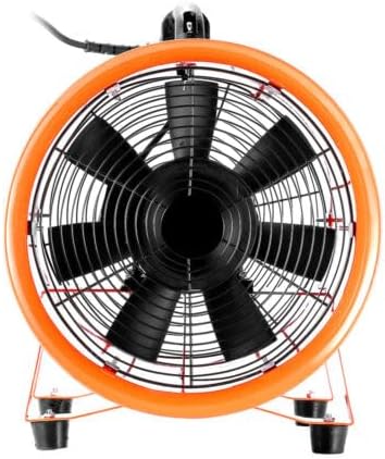 Tragbarer Industrieventilator Axialgebläse Baugebläse Lüfter mit 10m Schlauch,für Fabriken, Kellergeschosse, Werften, Bauernhöfe, Getreidelager, Chemie, Pharmazie, Tunnel