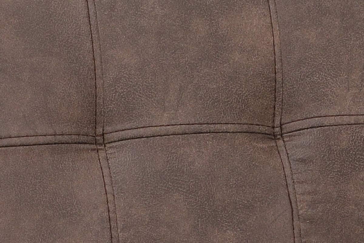 Hela Tische, Sitzbank Esszimmerbank Donna, Bezug Softex Vintageoptik Braun, X-Metallgestell Anthrazit, 140x45x48 cm