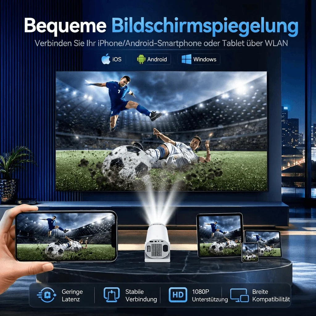 Mobiler 4K Beamer mit Android | Optivon