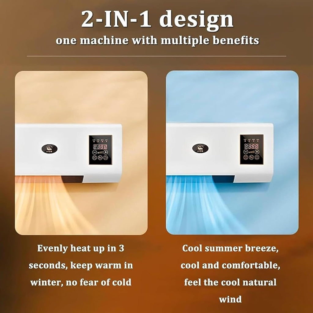 Split-Klimaanlage, Mini-Wandgerät, Kühl- und Heizfunktion (2 in 1), superleise mit Fernbedienung, für Zuhause, Büro oder Schlafzimmer