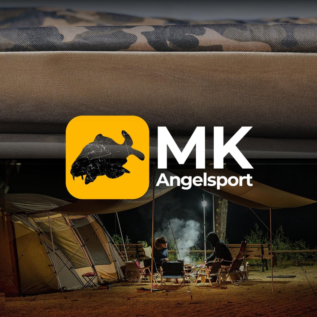 MK-Angelsport Anglerliege XL bis 150kg Fort Knox Karpfenliege X-Pro Camo Angelliege Bedchair Gartenliege Liege 8-Bein Gästebett Camping Olivgrün