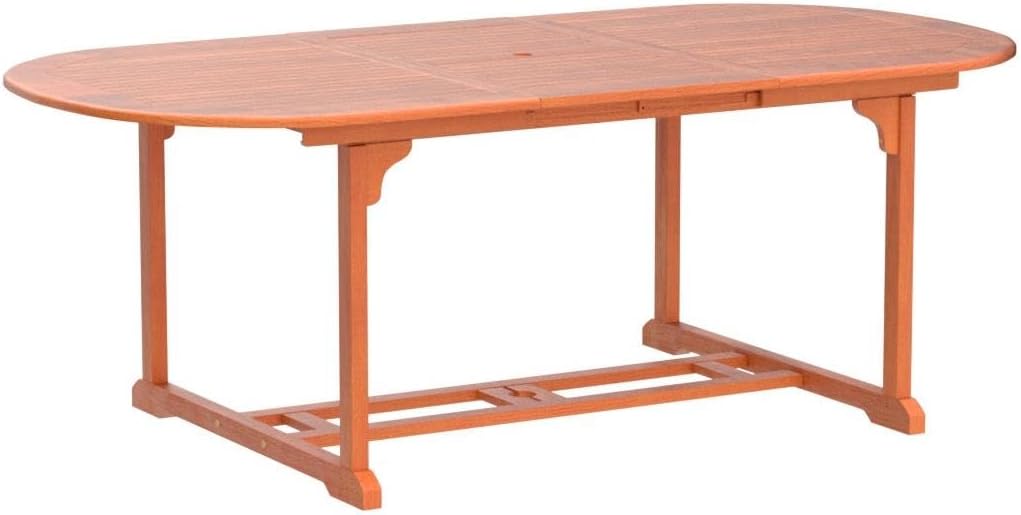 Casaria® Gartentisch Wetterfest FSC®-Zertifiziert Holz 200x100cm 160kg Belastbarkeit Schirmständer Balkon Garten Terrasse Tisch Klapptisch Balkontisch Eukalyptus