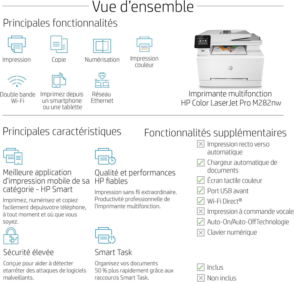 HP Color LaserJet Pro MFP 3302fdwg Multifunktions-Farblaserdrucker, Fax, Automatischer beidseitiger Druck, Touchscreen, Wi-Fi, Ethernet, USB, HP Wolf Pro Security