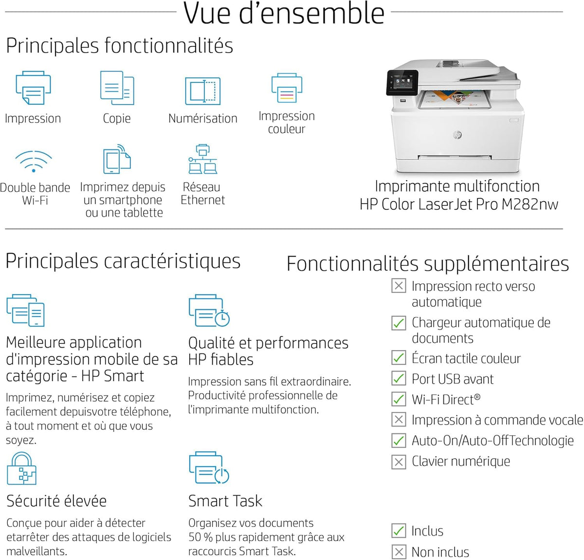 HP Color LaserJet Pro MFP 3302fdwg Multifunktions-Farblaserdrucker, Fax, Automatischer beidseitiger Druck, Touchscreen, Wi-Fi, Ethernet, USB, HP Wolf Pro Security