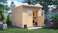 Gartenhaus Alster, Gerätehaus Holz, 251x254x210 cm, Pultdach, inkl. Fußboden, Lagerschuppen Garten, Fahrradschuppen, 6m², 19mm Wand, Naturbelassen
