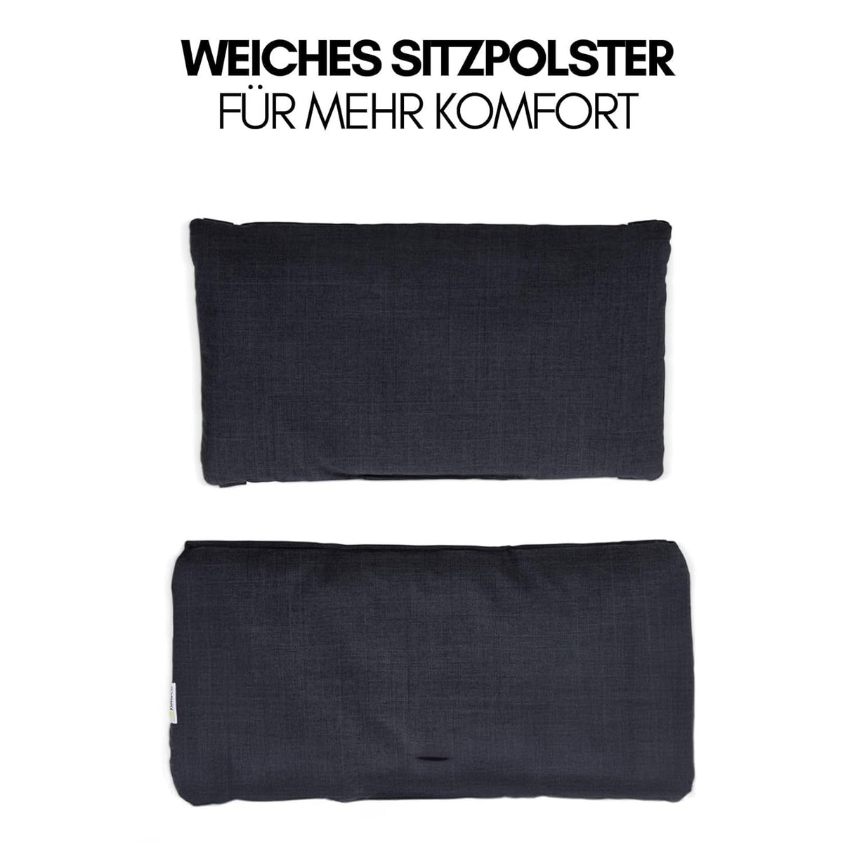 hauck Alpha+ Newborn Set mit Premium Bouncer Dark Grey - Baby Holz Hochstuhl ab Geburt mit Liegefunktion - extra flacher Aufsatz für Neugeborene & Sitzpolster - Walnuss