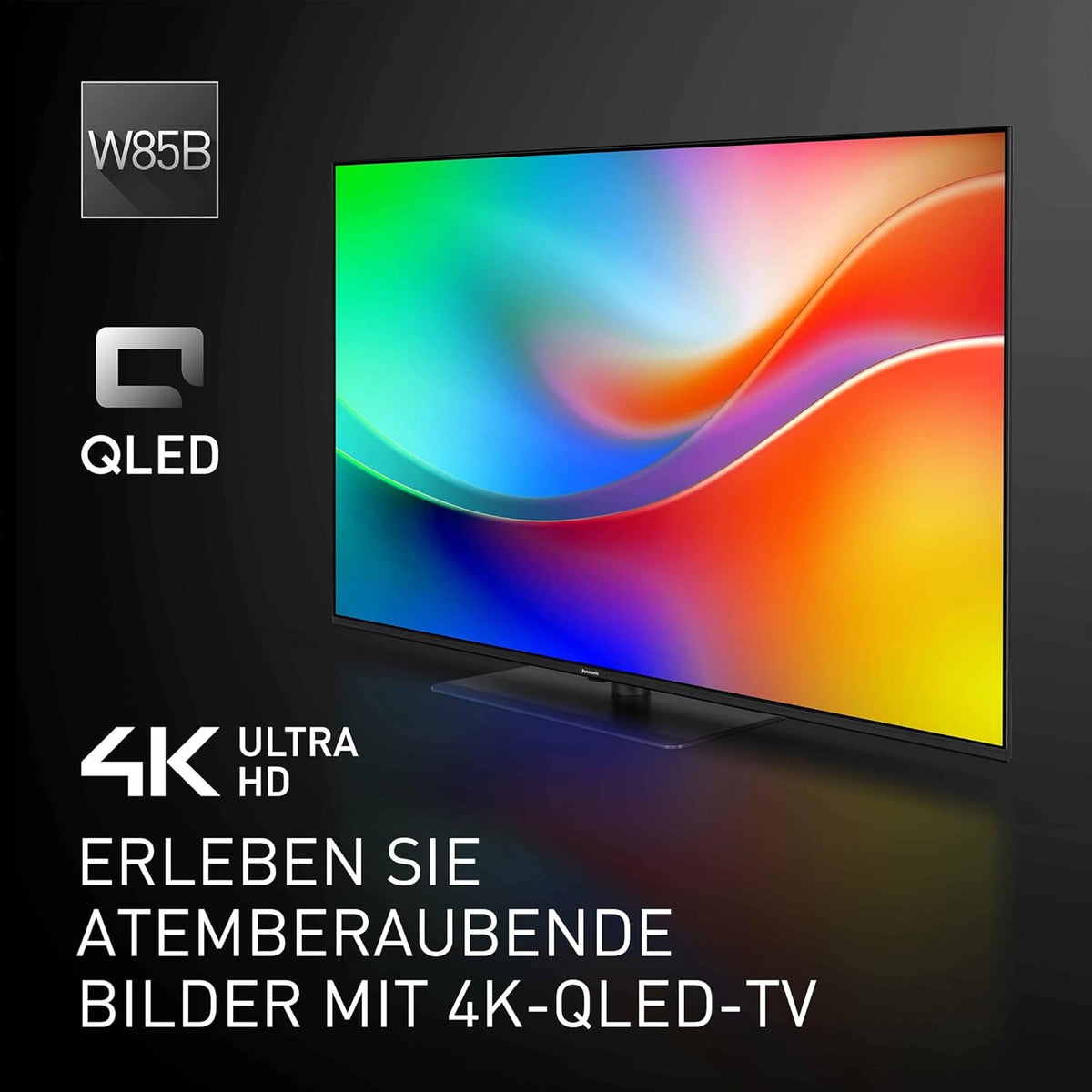 Panasonic Premium TV-50W85BEZ, W85B Serie, 50 Zoll, 4K Ultra HD QLED Smart TV, 2025, 120 Hz, Fire TV, Dolby Vision und Atmos, Game Mode Extreme, Alexa, Apple Support, Bluetooth, Schwarz