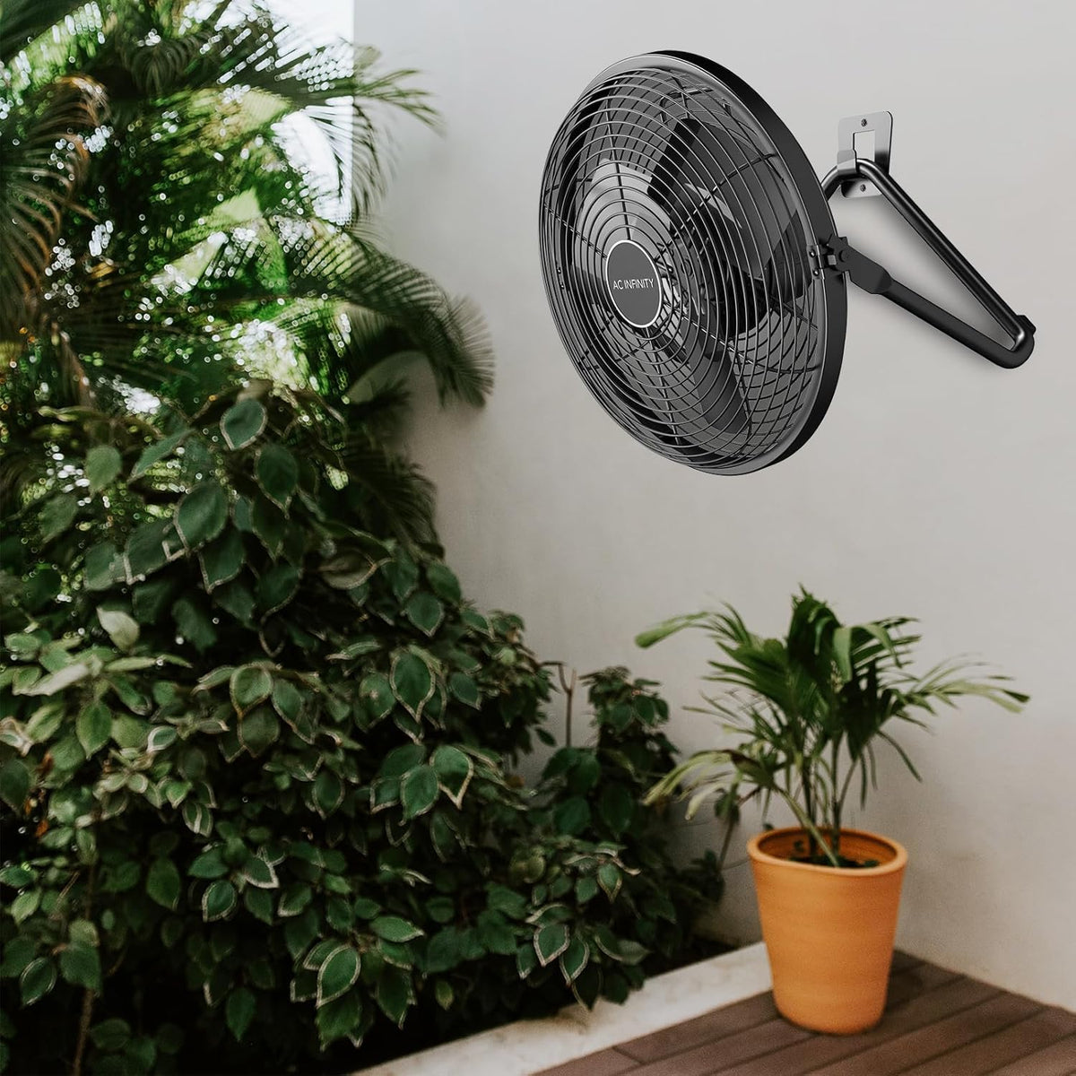 AC Infinity CLOUDLIFT S12 – Industrieller Wandventilator 300 mm mit kabellosem 10-Stufen-Drehzahlregler, EC-Motor, hohe Luftleistung, für Hydroponik Gewächshaus und Werkstatt Standfuß oder Wandmontage