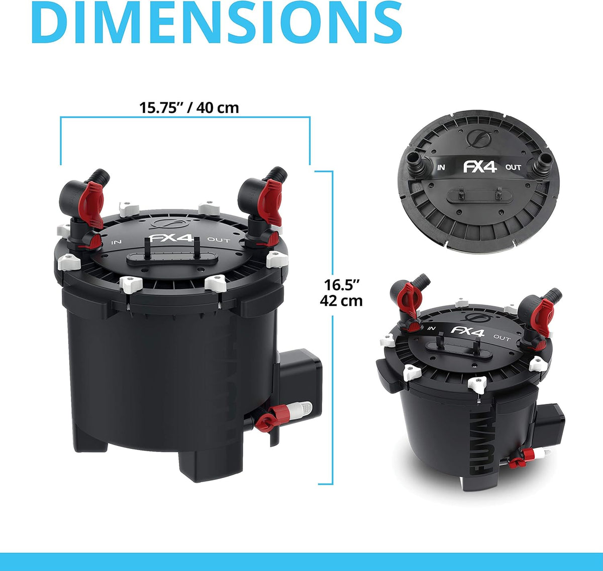 Fluval A214 FX4 Hochleistungs-Außenfilter, für Aquarien mit einerKapazitätvonbiszu1.000Lgeeignet