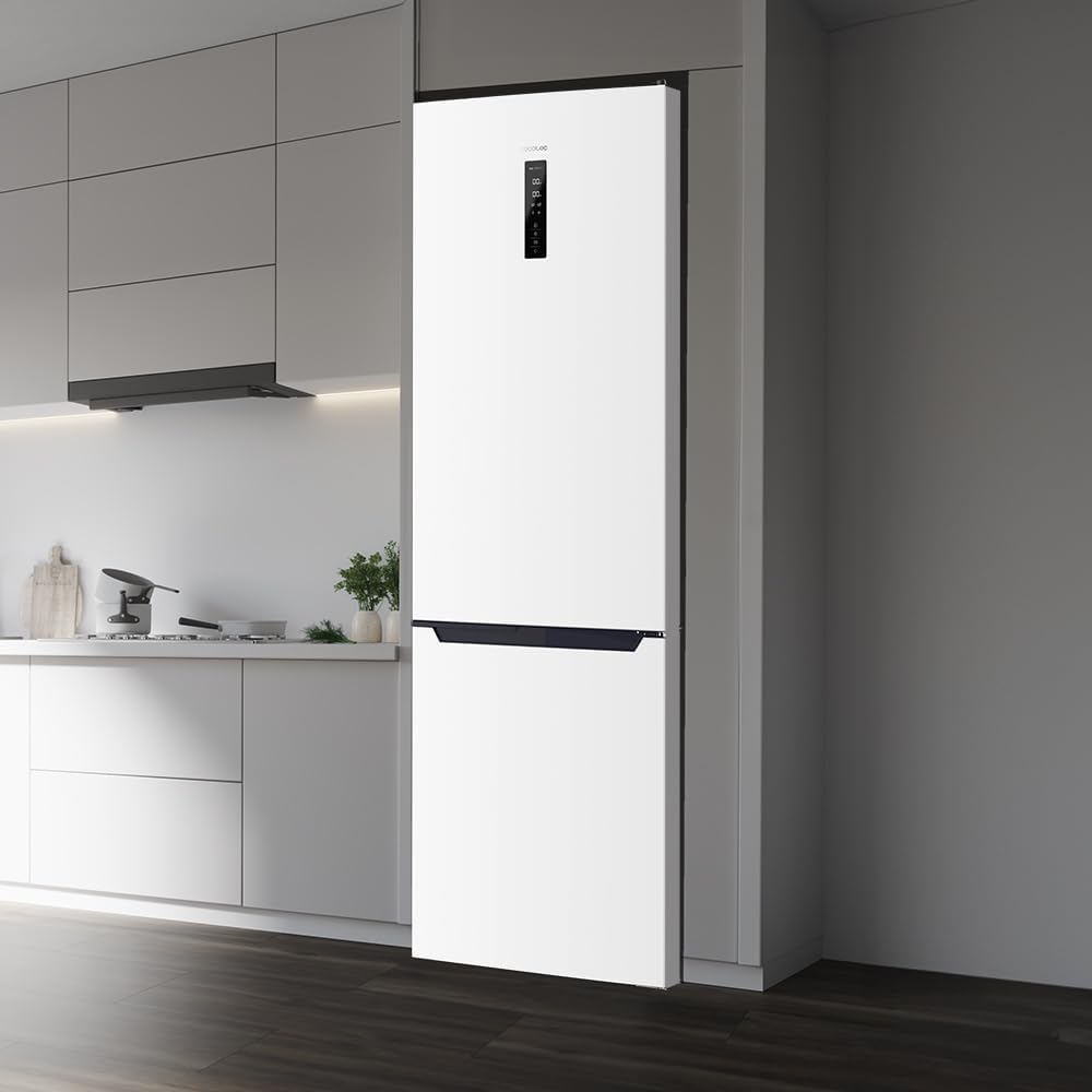 Cecotec Kombi-Kühlschrank Bolero CoolMarket Combi 322T White D. Total No Frost, Inverter Plus Kompressor, Kühlschrank Weiß 185x60 cm, 322 l, Energieklasse D, Multi Air Flow, Schnellgefrier-Modus.