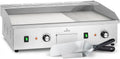 Klarstein Elektrogrill, Tischgrill mit LED-Anzeige, Elektrogrill für Balkon & Indoor, Edelstahl Grillplatte mit abnehmbarer Antihaftplatte & Spritzschutz,Grill Elektrisch 200 W